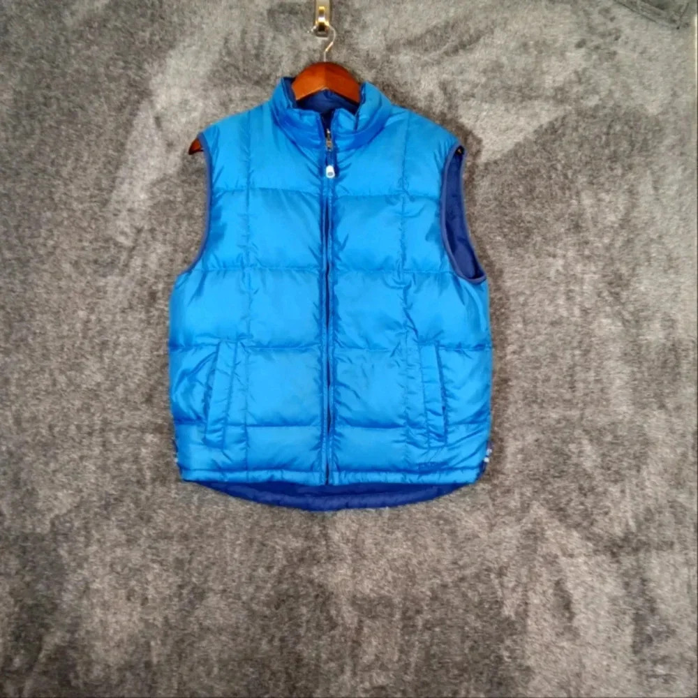 LL Bean Reversible Goose down winter outdoors skiing vest men's small